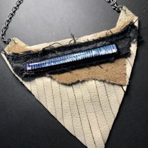 Adjustable Leather Fringe Collar Necklace