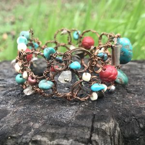 Native Inspired Wire Woven Copper Bracelet