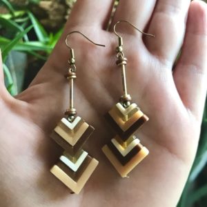 Mocha Stack Vintage Earrings