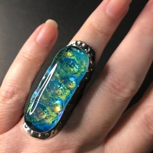 Lubiani Fused Glass Fashion Ring – Size 7